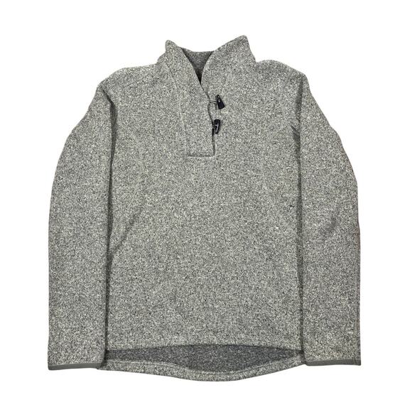 The North Face Pullover Heathered Green Quarter Button Casual Outdoor Large - Picture 1 of 6